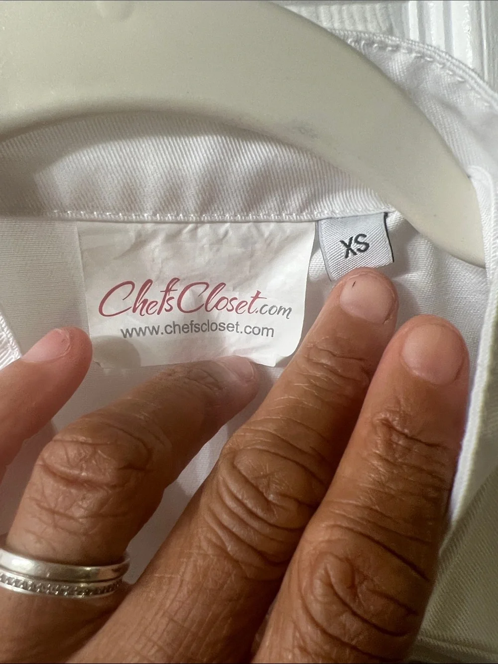 Chef’s Closet White Double Breasted Chef Coat Jacket Short Sleeve XS